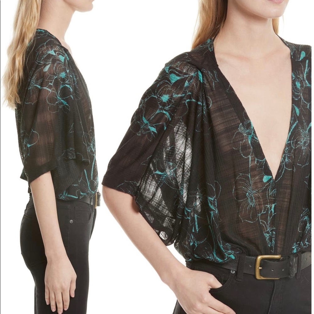 Free People gauzy blouse